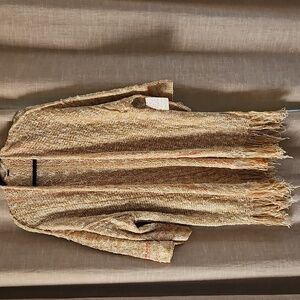 Free People Saffron Combo Cardigan With Fringe M/L